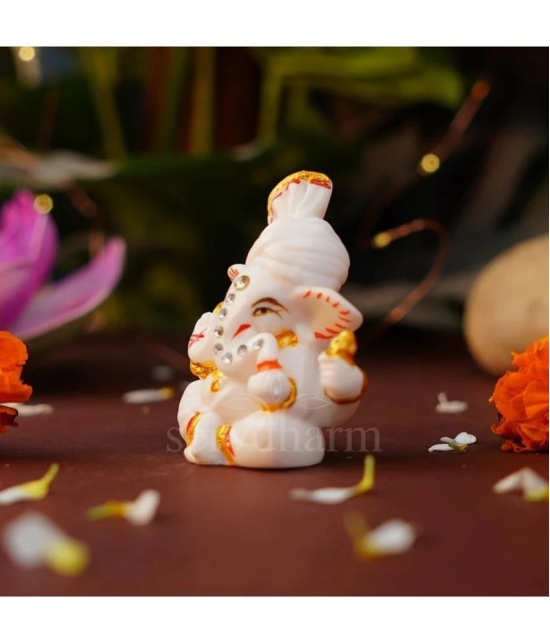 ServDharm Resin Lord Ganesha Idol ( 6.5 cm )