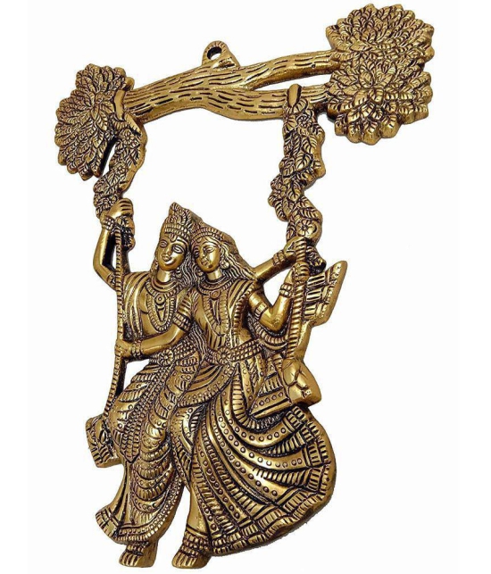 Green Tales - Brass Radha Krishna Idol ( 29 cm )