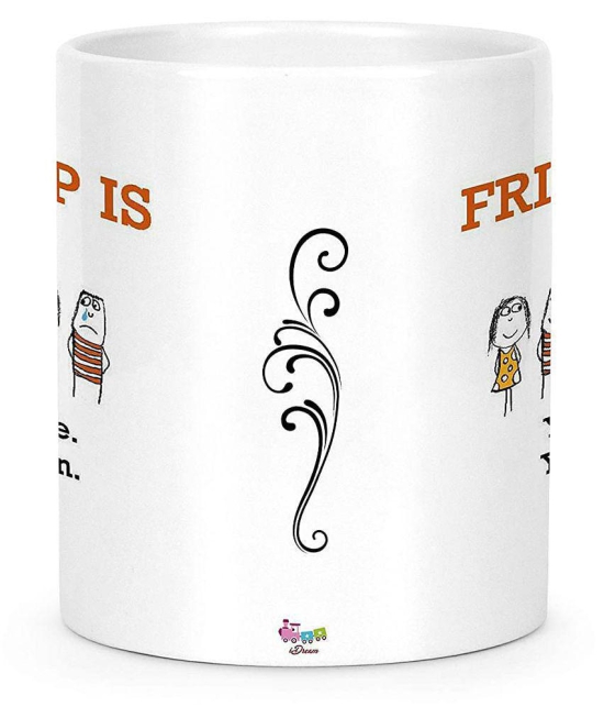 Idream Quote Printed Ceramic Coffee Mug 1 Pcs 330 mL - White