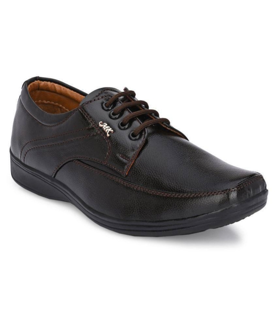 Leeport - Brown Mens Oxford Formal Shoes - None