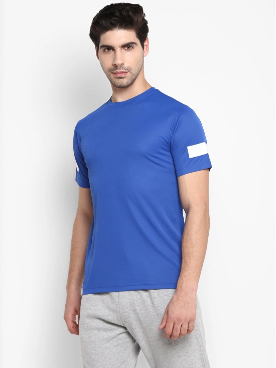 MENS POL SLV PT TEE-M / Blue