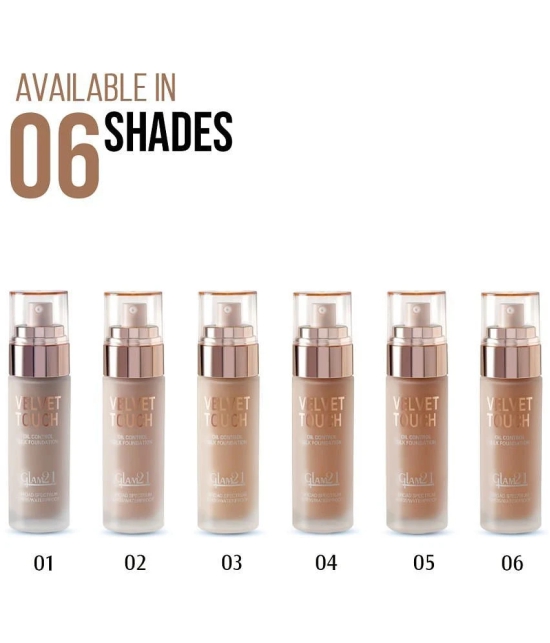 Glam21 Velvet Touch Oil Control Silk Foundation Waterproof SPF 35 Long Lasting 50g L.t Natural01