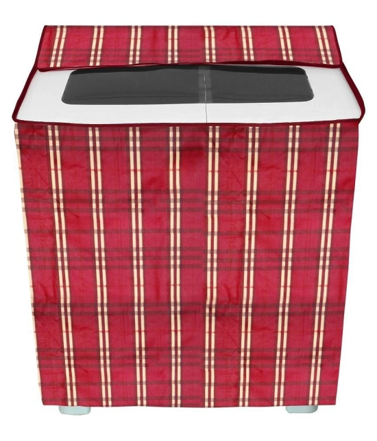 E-Retailer Single PVC Maroon Washing Machine Cover for Universal Semi-Automatic - Maroon