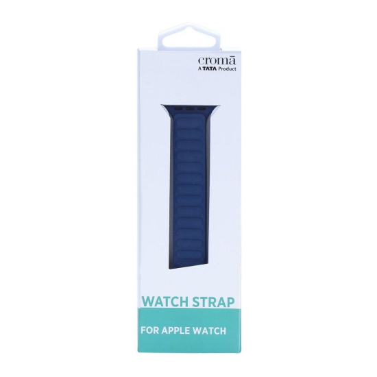 Croma Magnetic Strap for Apple iWatch (38mm / 40mm / 41mm) (Apple Compatible, Blue and Tan)