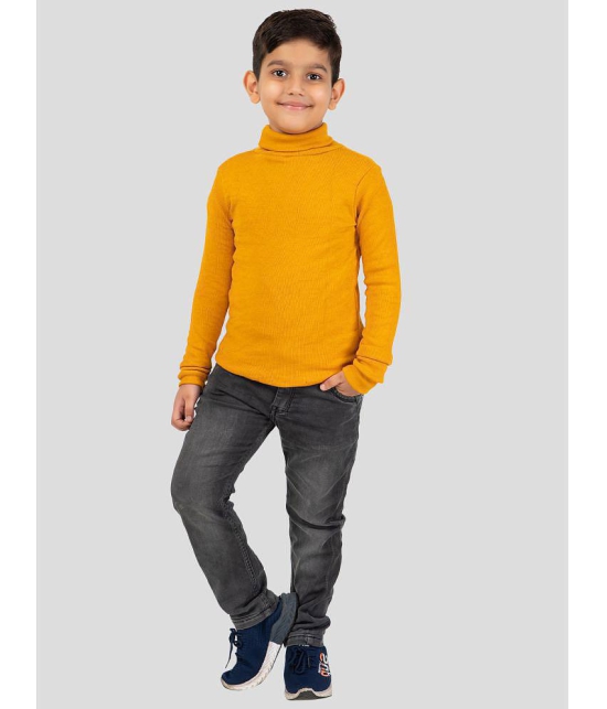 YHA - Mustard Woollen Blend Boys Pullover Sweaters ( Pack of 1 ) - None