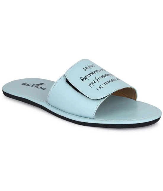 Buxton Light Blue Mens Slide Flip Flop - None