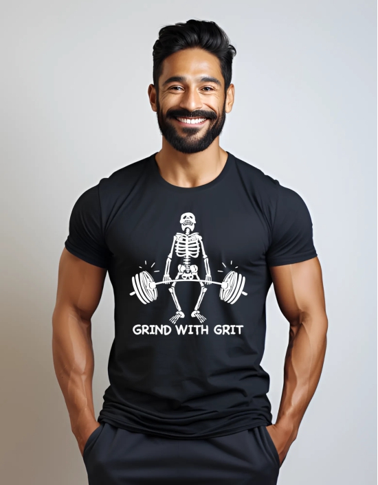 GRIND WITH GRIT-White / XXL