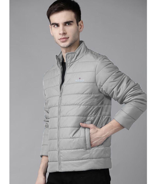 MXN Polyester Mens Puffer Jacket - Grey ( Pack of 1 ) - None