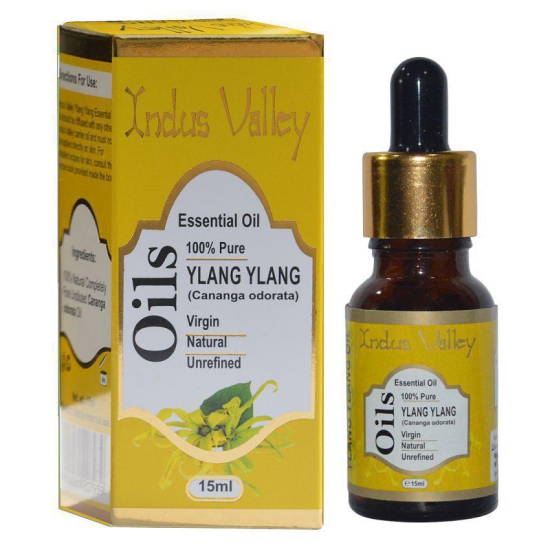 Indus Valley Ylang Ylang Essential Oil with Coconut Carrier Oil Combo Pack