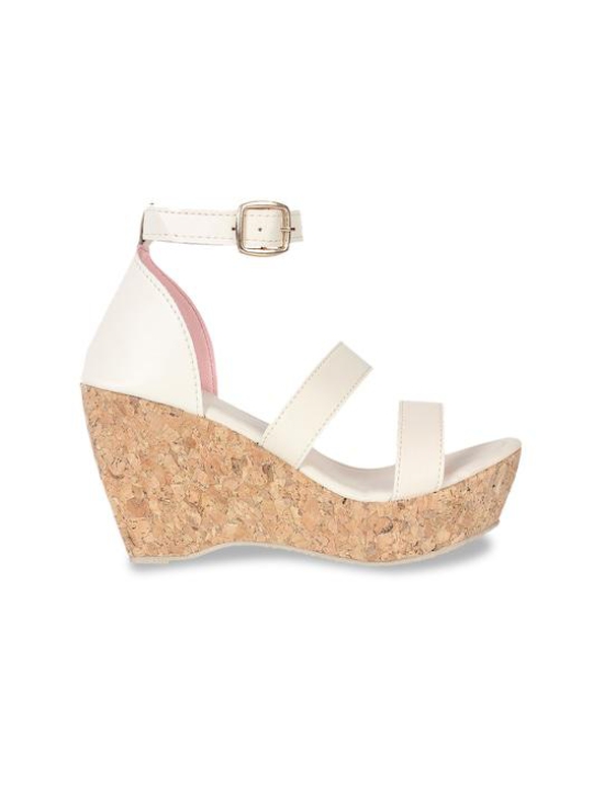 CREAM WEDGES PARTY WEAR