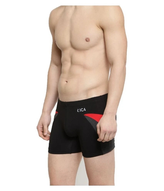 IC4 - Black Cotton Blend Mens Trunks ( Pack of 2 ) - S