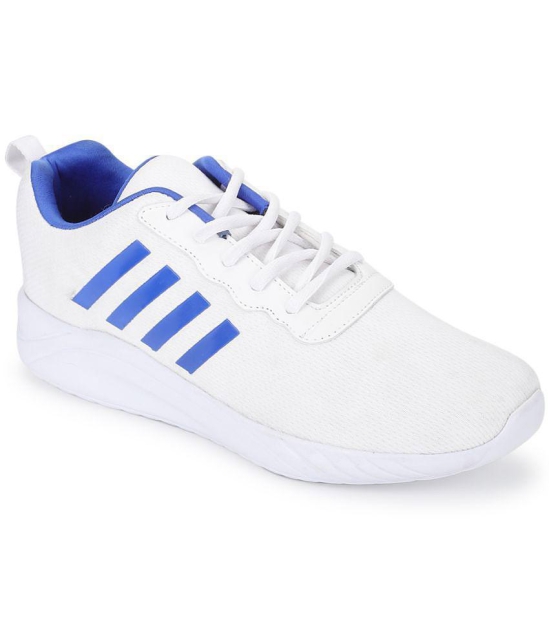 UrbanMark Men Casual Striped Lace-Up Sneakers Shoe- White - None