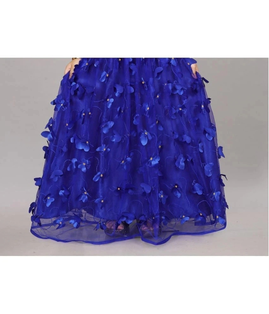 Apnisha - Royal Blue Net Girls Gown ( Pack of 1 ) - None