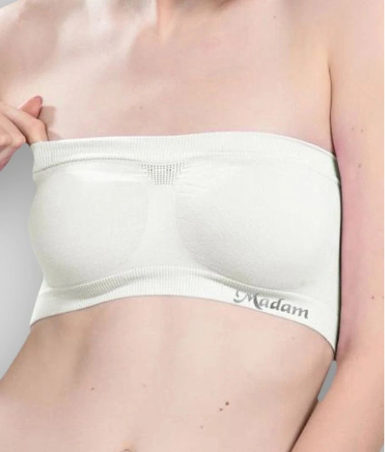 Madam Polyamide Non Padded Womens Tube Bra ( White ) - Free Size