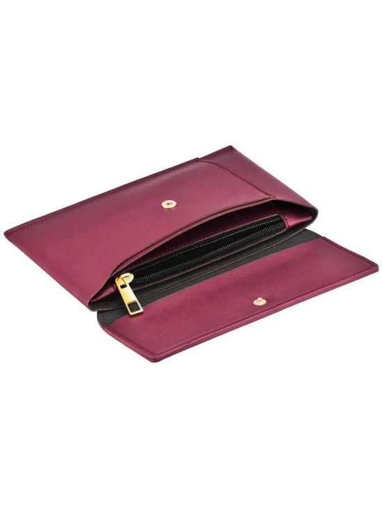 Walrus Maroon Faux Leather Purse - Maroon