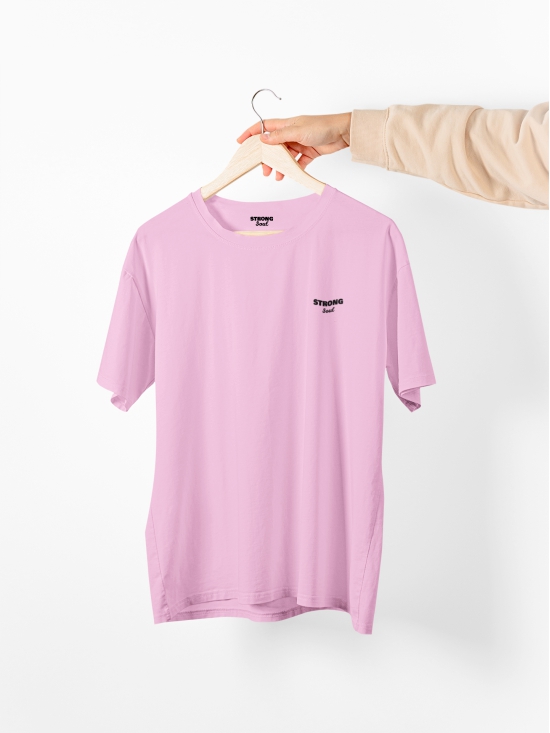 Pink Solid - Gym T Shirt-Pink / L - 42