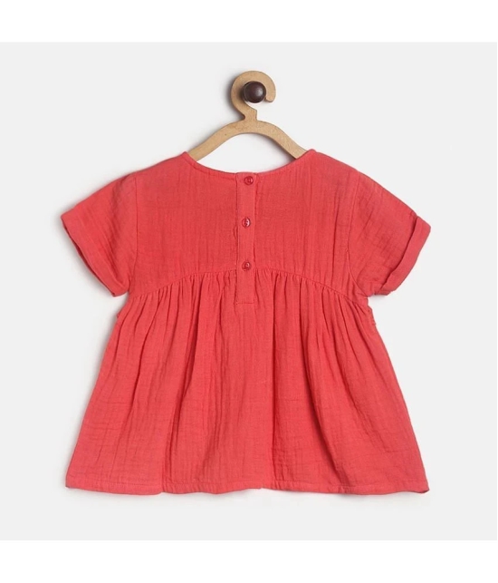 MINI KLUB - Red 100% Cotton Girls Top ( Pack of 1 ) - None