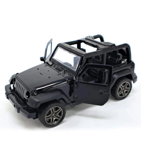 THRIFTKART-Thar Jeep Toy Car | Pull Back Action | Openroof Dual Tone Thar Jeep Car for Kids | Model World Die Cast Model Car | Hot Metal Car with Openable Doors | Gift for Kids Red & Black -