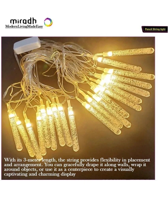 MIRADH - Yellow 3Mtr String Light ( Pack of 1 ) - Yellow