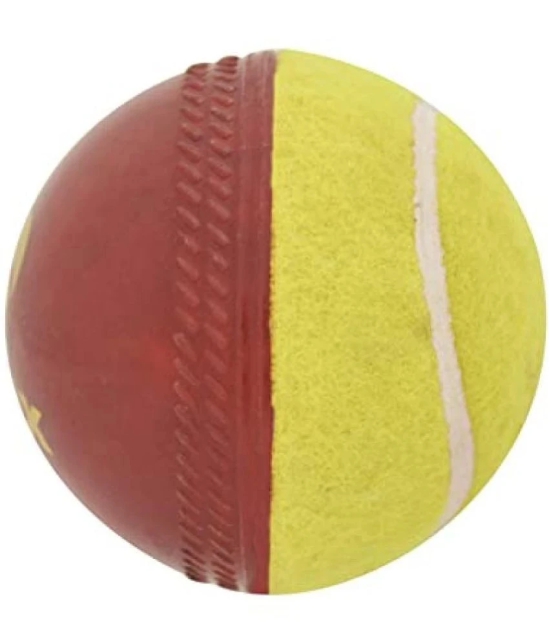 Omtex Red Rubber Cricket Ball ( Pack of 3 ) - M(Youth)