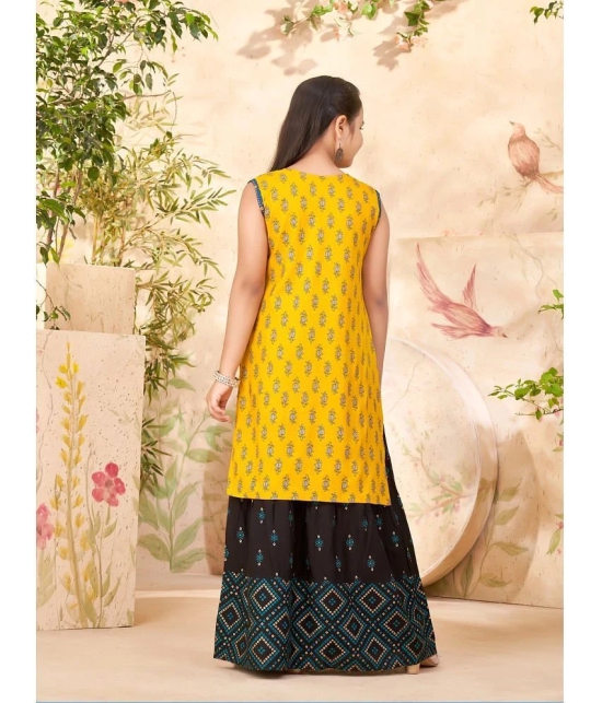 Aarika Yellow Rayon Girls Kurti ( Pack of 1 ) - None