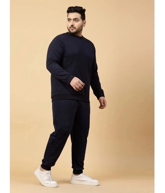 Rigo Navy Blue Cotton Blend Regular Fit Mens Tracksuit ( Pack of 1 ) - None