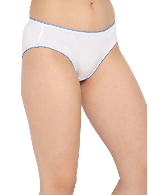 Clovia Pack of 1 Cotton Solid Womens Thongs ( White ) - None