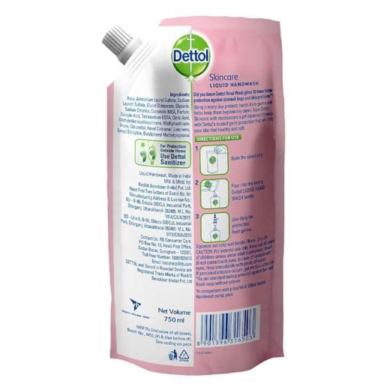 Dettol Liquid Handwash Refill - Skincare Hand Wash- 675ML