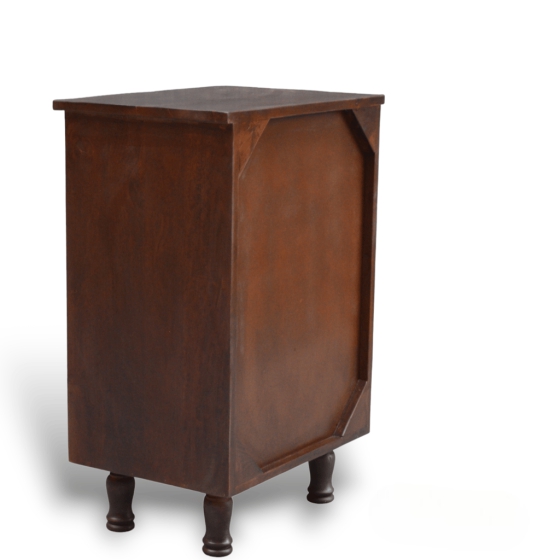 The Heirloom Carved side table / wooden end table / drawer storage table by Orchid Homez