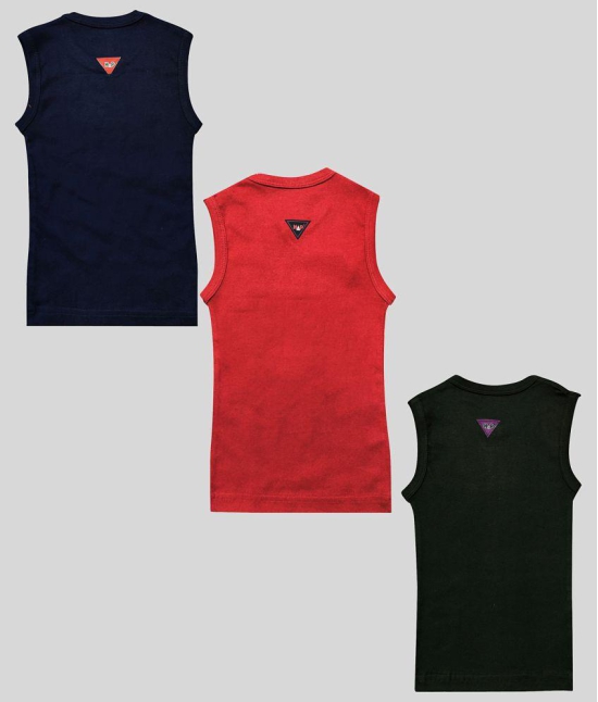 HAP Boys Multicolor Printed Vest | Tank top |Sleeveless Tshirt - Pack of 3  /Any Colour - None