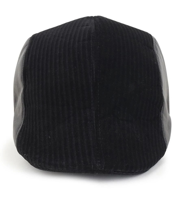 Zacharias Black Cotton Blend Mens Cap ( Pack of 1 ) - Black