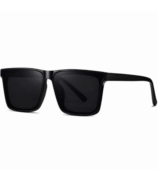 Creature Black Square Sunglasses ( Pack of 1 ) - Medium