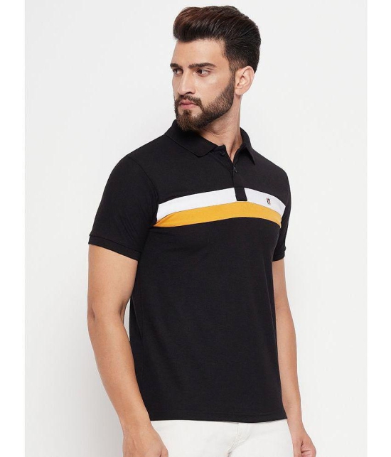 MXN - Black Cotton Blend Regular Fit Men's Polo T Shirt ( Pack of 1 ) - None