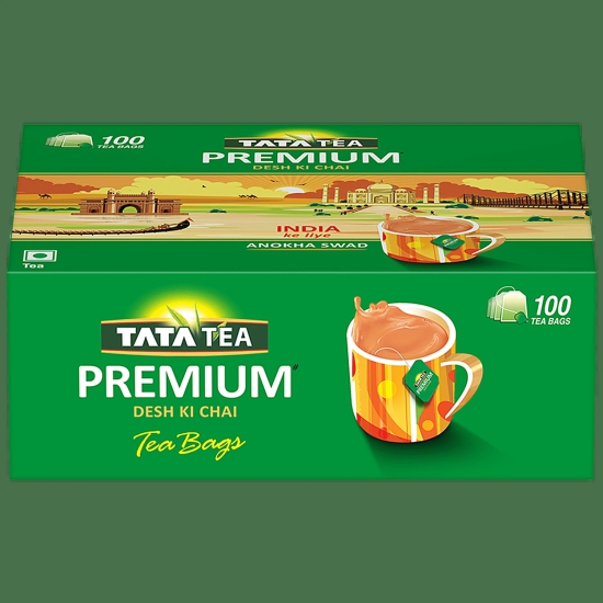 Tata Tea Premium Leaf Tea, 200 G (100 Bags X 2 G Each)