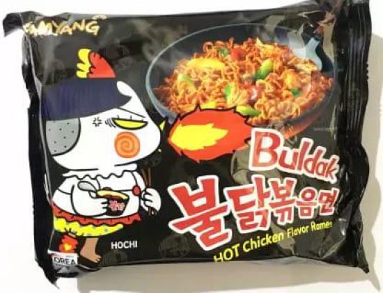 Samyang Buldak Hot Chiken Flavor Ramen 140g x 5 Pack (Stir-Fried Instant Noodle Non-vegetarian)