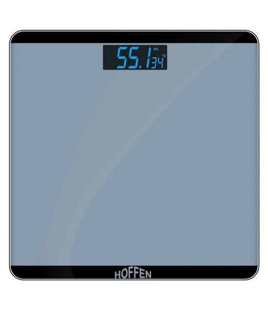 Hoffen Digital Electronic LCD Personal Health Body Fitness Bathroom Weighing Scale HO-18 Grey Grey