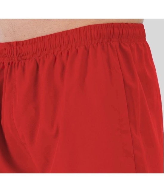 Forbro Red Polyester Lycra Mens Football Shorts ( Pack of 1 ) - None