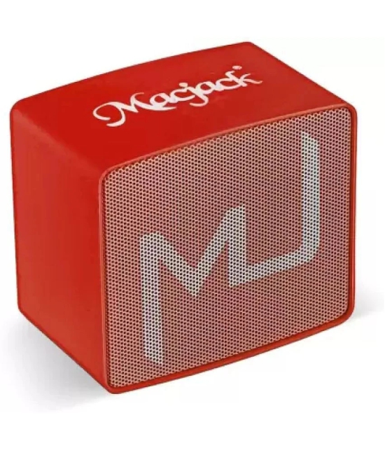 Macjack Wave 120 3 W Bluetooth Speaker Bluetooth v5.0 with Call function,3D Bass Playback Time 10 hrs Red - Red