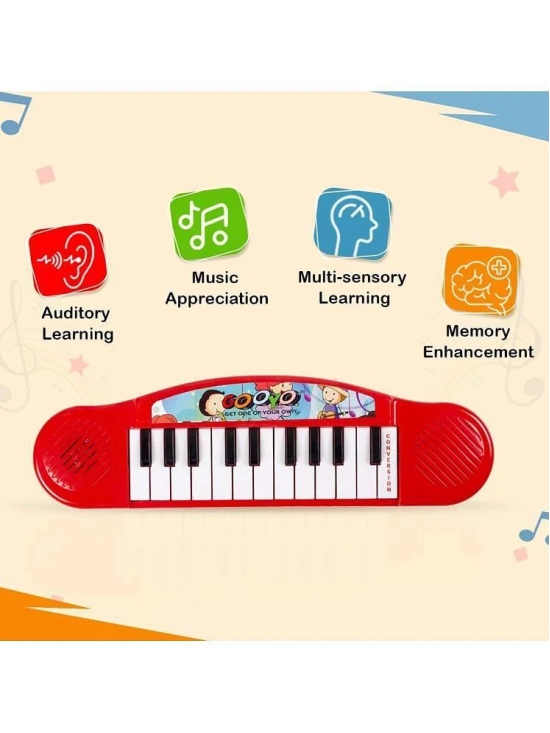 THRIFTKART  --   Battery Operated Multi-Functional Portable Organ/Piano/Keyboard Musical Toy for Kids/Babies/Girls/Boys/Gifts | Red Color, Power Source: 2xAA Battery (Not Included)