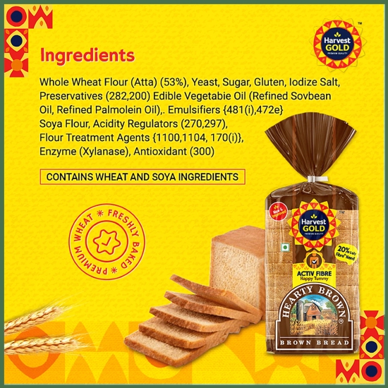 Harvest Gold Bread - Hearty Brown, 400 G