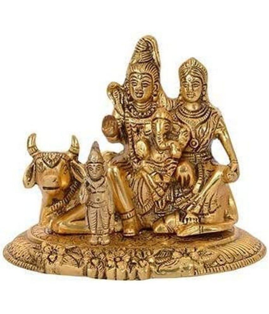 VARKAUS - Brass Shiv Family Idol ( 14 cm )