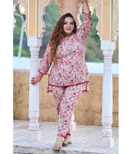 PrettyPlus by Desinoor.com Multi Color Printed Pant Top Set - None