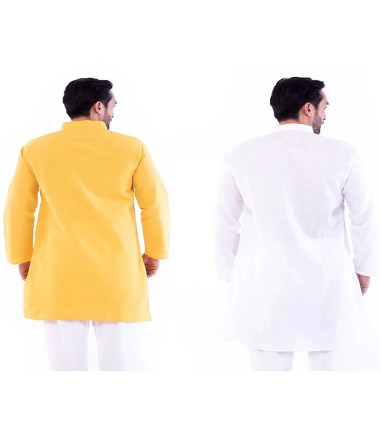 DESHBANDHU DBK Multi Cotton Kurta Pack of 2 - None