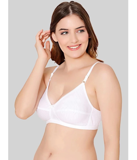 Bodycare White Cotton Blend Non Padded Womens Everyday Bra ( Pack of 1 ) - None