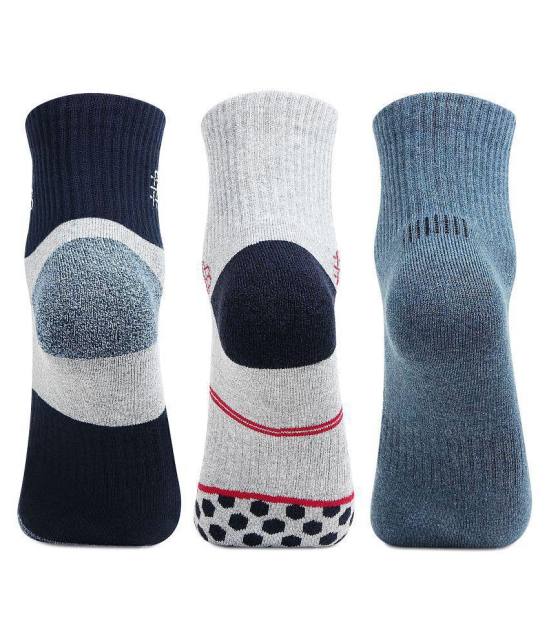 Bonjour Cotton Ankle Length Socks Pack of 3 - Multi