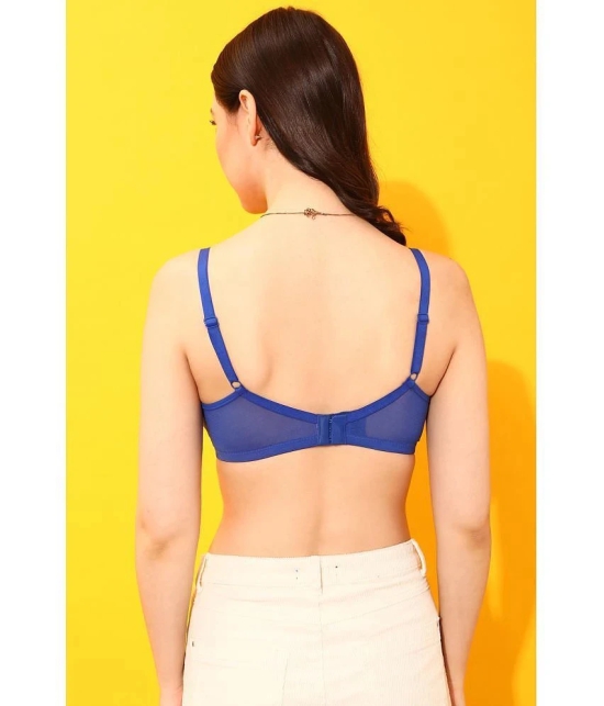 Clovia Blue Nylon Heavily Padded Womens T-Shirt Bra ( Pack of 1 ) - None