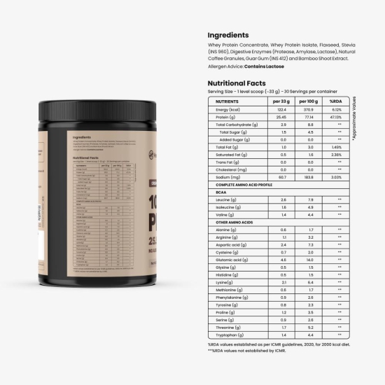 Whey Protein 100% 1 kg(Creamy Coffee)+Protein Shaker