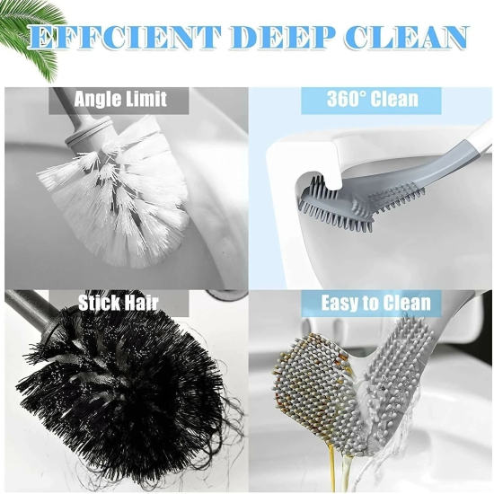 Silicone Golf Shaped Toilet Brush Golf Head Cleaner Flexible Deep Cleaning Brush of Bathroom