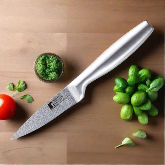 Bergner Argent Stainless Steel Paring Knife with Matt Finish | Silver | 1 Pc