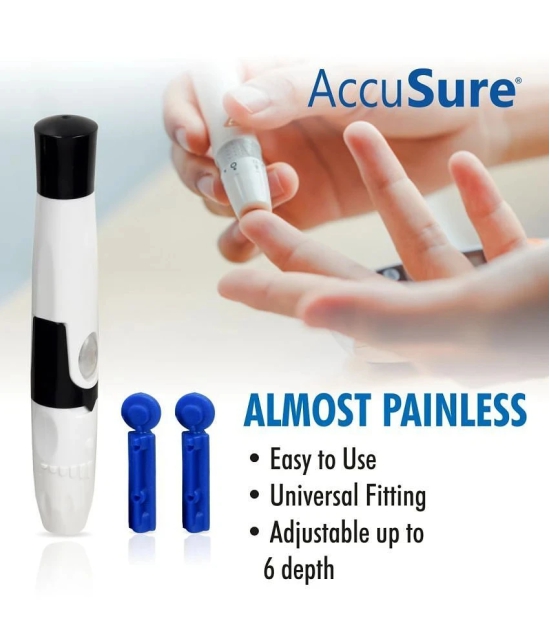 AccuSure Instant Digital Blood Glucometer Kit with 25 Strips,10 Lancet,1 Lancing device